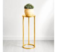 DanDiBo 96510 Tabouret à fleurs rond en métal doré - Table d'appoint - Colonne de fleurs moderne - 50 cm