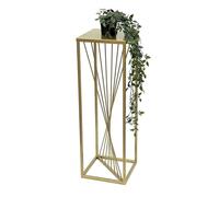 DanDiBo Tabouret pour fleurs Métal Or Angulaire 70 cm Support pour fleurs Table d'appoint 96565 Colonne pour fleurs Design Moderne Support pour plantes Tabouret pour plantes