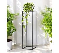 DanDiBo Support pour plantes Métal Noir Angulaire 100 cm 96589 Table d'appoint Haute Tabouret pour fleurs Support pour fleurs Design Moderne