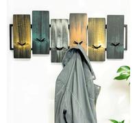DanDiBo 96629 Porte-manteau mural moderne en métal avec 12 crochets Noir