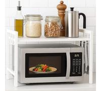 DanDiBo 96683 Étagère de cuisine réglable, blanche, pour plan de travail, à 2 niveaux, 40 à 64 cm, étagère de cuisine
