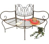 DanDiBo Banc d'arbre en métal résistant aux intempéries Marron 135 cm 3 places semi-circulaire JC112287 Banc de jardin rond