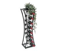 DanDiBo Casier à vin en métal noir Mika 80 cm 96536 Étagère à bouteilles Porte-bouteilles étroit moderne