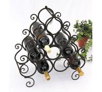 DanDiBo Casier à vin JC130060 en métal pour 10 Bouteilles Porte-Bouteilles 52cm Rayonnage pour Bouteilles