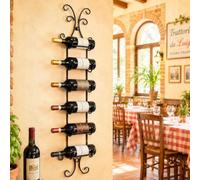 DanDiBo Casier à vin Rayonnage pour Bouteilles à Suspendre en Fer forgé Porte-Bouteilles Etagère Murale
