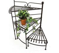 DanDiBo Escalier pour fleurs Métal 64 cm Support pour fleurs avec 3 étagères DY12020 Support pour plantes Banc pour fleurs Tabouret pour fleurs Colonne pour fleurs Étagère pour fleurs