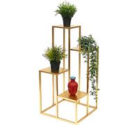 DanDiBo Escalier pour fleurs Métal doré 82 cm Escalier pour plantes Porte-fleurs 96505 Colonne pour fleurs Moderne Porte-plantes Tabouret pour fleurs