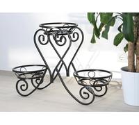 DanDiBo Escalier pour fleurs Métal Noir 89 cm Porte-fleurs avec 3 étagères KW403 Colonne pour plantes Porte-fleurs Étagère pour plantes
