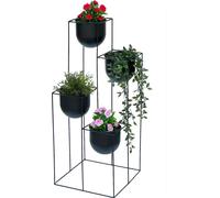 DanDiBo Escalier pour fleurs Métal Noir 90 cm Escalier pour plantes avec pot Intérieur Support pour fleurs 210015 Colonne pour fleurs Moderne Support pour plantes Tabouret pour fleurs