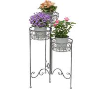 DanDiBo Escalier pour fleurs Métal Rond 75 cm Support pour fleurs avec 3 paniers 96012 Support pour fleurs Colonne pour fleurs Support pour plantes