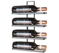 DanDiBo Etagère à vin en métal Noir pour Montage Mural 4-Wine 4 Bouteilles Extensible Support à Bouteilles Etagère à Bouteilles Porte-Bouteilles