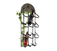 DanDiBo Étagère à vin murale, Porte Bouteille Mural en métal bronze 96192 - Pour 9 bouteilles