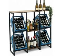 DanDiBo Étagère pour caisses de boissons 4 caisses avec support Bois Métal 96564 Étagère pour boissons Étagère pour caisses de boissons