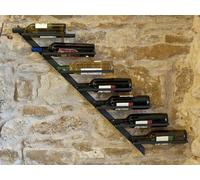 DanDiBo Porte-Bouteilles Casier à vin Diagon 100cm en métal Porte-Bouteilles Etagère Murale Bar (Droite - Version Droite)