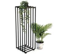 DanDiBo Porte-fleurs Métal Noir Angulaire 96609 Porte-plantes Table d'appoint Moderne Design Intérieur Extérieur