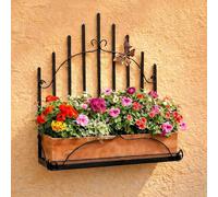 DanDiBo Porte-fleurs mural Métal Noir 50 cm Étagère murale 96237 Porte-fleurs Étagère pour pots muraux