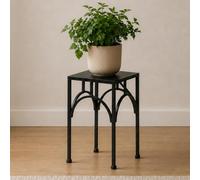 DanDiBo Support à fleurs carré en métal noir 96449 S 28 cm Support pour plantes Tabouret à fleurs Table d'appoint Colonne de fleurs Tabouret moderne pour plantes Hauteur 28 cm/S