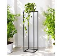 DanDiBo Support pour plantes Métal Noir Angulaire 100 cm 96589 Table d'appoint Haute Tabouret pour fleurs Support pour fleurs Design Moderne