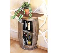 DanDiBo Table Murale Table Tonneau à vin 0373-R Brun Armoire Casier à vin Tonneau 73cm Desserte