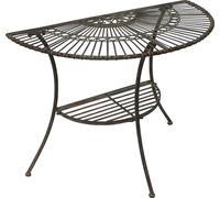 DanDiBo Table semi-circulaire murale Malega 100531 Table d'appoint en métal 100 cm Table de jardin semi-circulaire Console murale Console murale