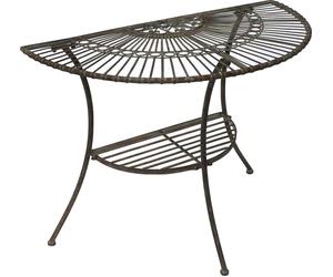 DanDiBo Table semi-circulaire murale Malega 100531 Table d'appoint en métal 100 cm Table de jardin semi-circulaire Console murale Console murale