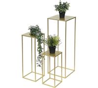 DanDiBo Tabouret à fleurs Métal Or Angulaire Set de 3 Tabourets à fleurs Table d'appoint 96406 Colonne à fleurs Moderne Support pour plantes Tabouret pour plantes