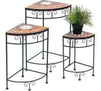DanDiBo Tabouret pour fleurs Merano Mosaïque Set de 3 pièces 12013 Porte-fleurs 42, 52 et 62 cm Étagère d'angle