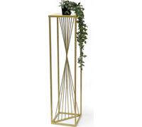DanDiBo Tabouret pour fleurs Métal Or Angulaire 100 cm Support pour fleurs Table d'appoint 96567 Colonne pour fleurs Design Moderne Support pour plantes Tabouret pour plantes