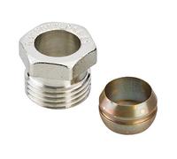 Raccord bague laiton mâle Ø cuivre 14 Ø robinet 15/21 DANFOSS