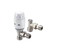 Danfoss 013G6005 RAS-C2 Combi TRV avec LOCKSHIELD 15 mm pour systèmes de chauffage domestique à deux tuyaux, débit sélectionnable, contrôle de température haute précision, vanne bidirectionnelle