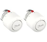 Danfoss Aero RA/V Click, Vanne thermostatique de radiateur avec Soufflet thermostatique rempli de gaz et capteur intégré (Lot de 2)