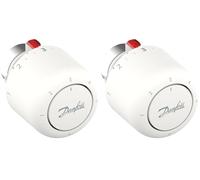 Danfoss Aero RAVL, Vanne thermostatique de radiateur avec Soufflet thermostatique rempli de gaz et capteur intégré (Lot de 2)