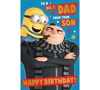 Danilo Cards Carte d'anniversaire pour papa, Minions, Moi, moche et méchant, multicolore, 22,9 x 15,2 cm