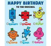 Danilo Promotions Limited Carte d'anniversaire Mr Men Carte d'anniversaire Mr Men Carte d'anniversaire Carte d'anniversaire Multicolore 7 x 15,2 cm
