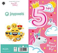Danilo Promotions LTD Carte d'anniversaire pour 5e anniversaire, carte d'anniversaire pour 5e anniversaire, carte de joies Pixels pour 5e anniversaire, carte d'anniversaire pour 5e anniversaire