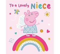 Danilo Promotions LTD Carte d'anniversaire pour nièce, carte d'anniversaire pour nièce, carte d'anniversaire Peppa Pig pour nièce, carte d'anniversaire pour elle Peppa Pig
