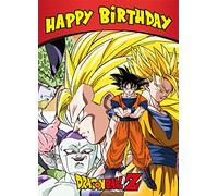 Danilo Promotions LTD Dragon Ball Z Carte d'Anniversaire - Officielle DBZ Happy Carte d'Anniversaire Featuring Goku, Gohan, Vegeta, Frieza, Cell & Buu