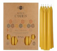 Danilovo Lot de 10 bougies à tige en cire d'abeille - Naturelles, durables et à combustion longue durée - Pour toutes les occasions et bougeoirs - Bougies en cire d'abeille pure parfumée au miel