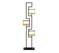 DANNMPX Floor Lamp Lampadaire en Fer De Style Japonais 3 Abat-Jour Tissu Lampadaires pour Salon Chambre Luminaires Pied Salon
