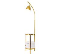 DANNMPX Floor Lamp Lampadaire Réglable Moderne avec Abat-Jour en Fer De Table Marbre Lampadaires pour Salon Chambre Luminaires Pied Salon(Gold)