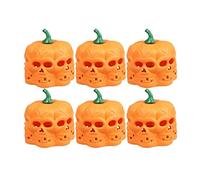 DANNMPX Lanterne Citrouille 6pcs lumière LED d'halloween, Lampe rougeoyante de Lanterne en Forme Citrouille, lumières Creuses crâne pour la Maison hantée Partie Ktv Décoration Halloween