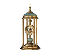 DANNMPX Pendule Cheminée Horloge de Bureau Table légère Luxe en métal rétro Décoration Horloge De Table