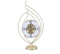 DANNMPX Pendule Cheminée Horloge de Table en Fer, Horloge à Pendule d'étude européenne, Bureau dorée, décoration Salon Horloge De Table