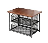 DANNMPX Support Imprimante Support D'imprimante avec Double Tiroir, Étagère De Rangement for Bureaux pour Bureau(Black-a)