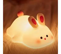 Danolt Veilleuse Enfant Rechargeable, Veilleuse Bébé Maternité, Lapin Veilleuse Tactile, Lampe Veilleuse Enfant