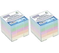 Danube 7491001?99 Boîte pour bloc-notes/Boîte/Bloc, 83 x 83 x 75 mm Couleurs assorties (Lot de 2)