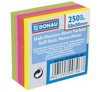 Danube 7575001pl - 99 Mini Notes autocollantes, 50 x 50 mm, 1 x 250 feuilles, couleurs fluo