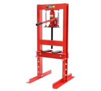 DAOHHFO Presse hydraulique 6T - Presse d'atelier avec hauteur réglable - Cadre en H - Presse hydraulique manuelle avec plaques pour atelier, garage, travail des métaux