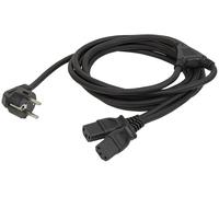 DAP-Audio Répartiteur Schuko vers 2 prises IEC, 3 m - Câbles Schuko