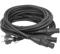 DAP-Audio Schuko vers powerCON TRUE1 TOP divisé 3 voies 5 m - Câbles hybrides
